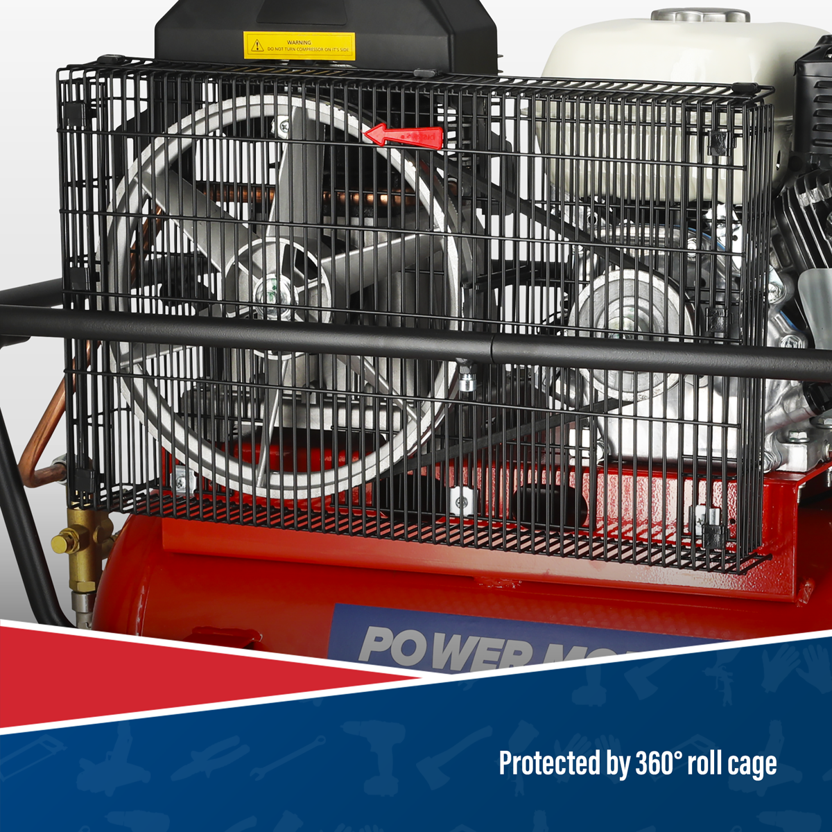 Sealey SA5055 50L Belt Drive Air Compressor with Petrol Engine 5.5hp - additional view 8