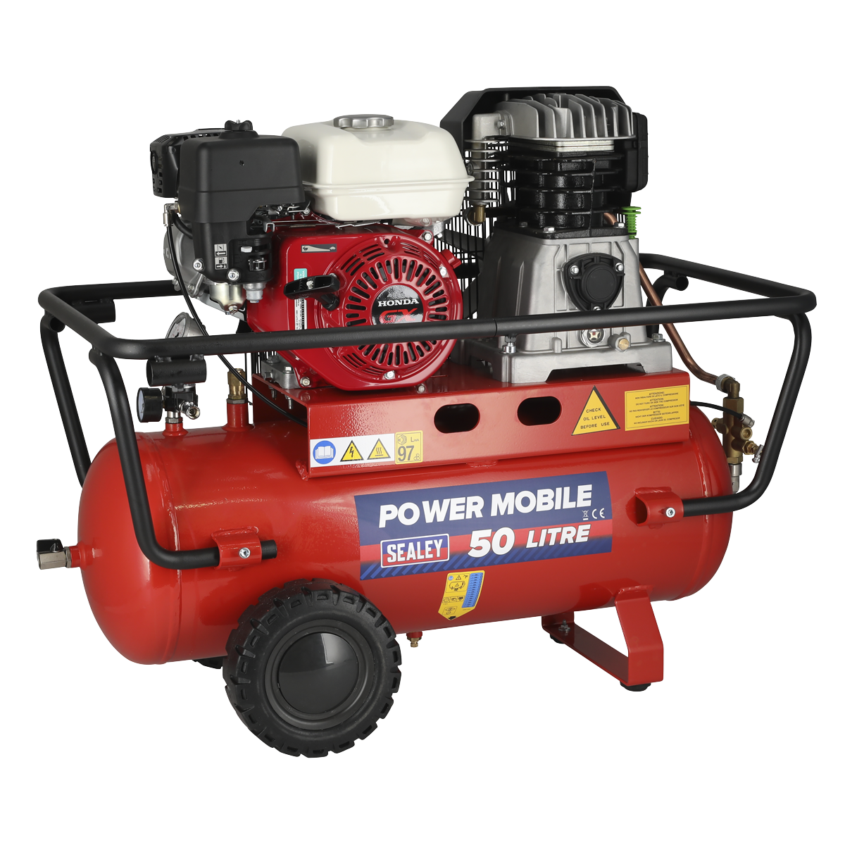 Sealey SA5055 50L Belt Drive Air Compressor with Petrol Engine 5.5hp - additional view 2