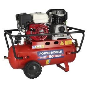 Sealey SA5055 50L Belt Drive Air Compressor with Petrol Engine 5.5hp - additional view 2