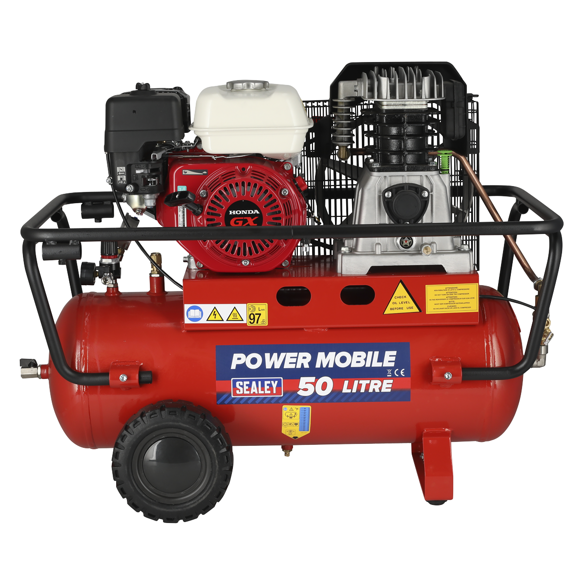Sealey SA5055 50L Belt Drive Air Compressor with Petrol Engine 5.5hp - additional view 3