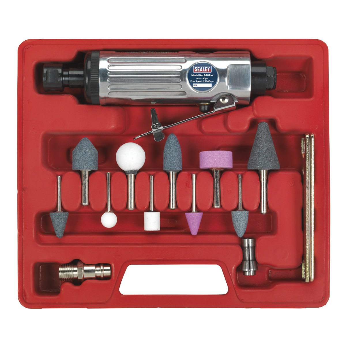 Sealey SA67 Air Die Grinder Kit 16pc - additional view 4