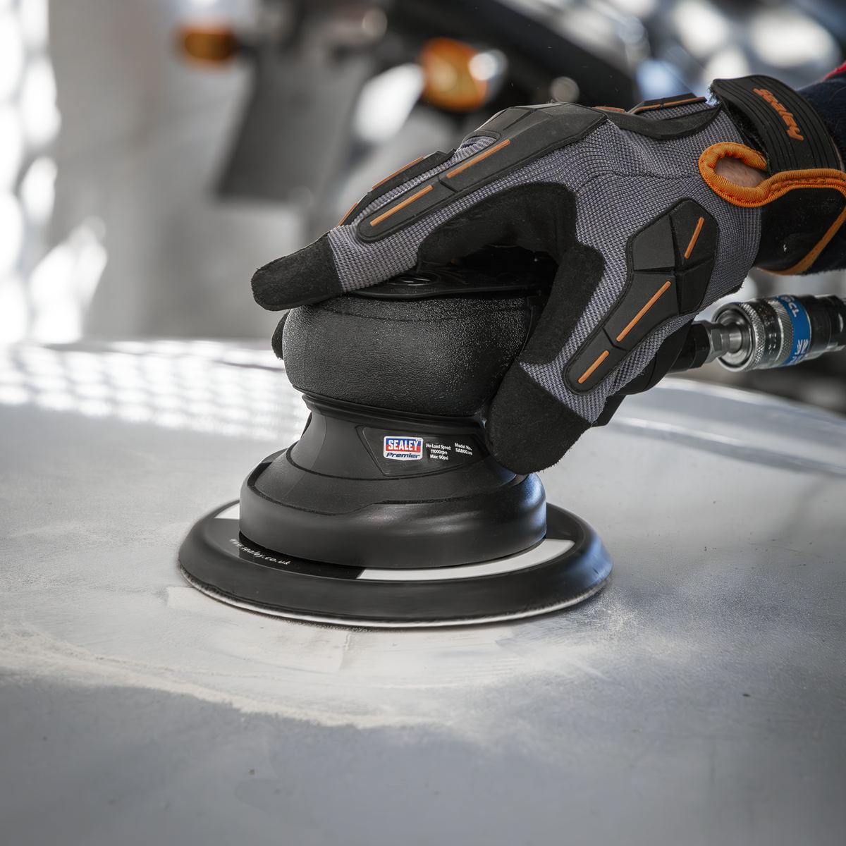 Sealey SA800 Air Palm Orbital Sander Ø150mm - additional view 6
