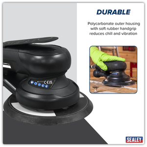 Sealey SA801 Air Palm Orbital Sander Ø150mm Dust-Free - additional view 10