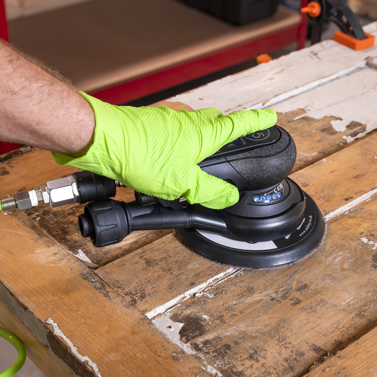Sealey SA801 Air Palm Orbital Sander Ø150mm Dust-Free - additional view 8