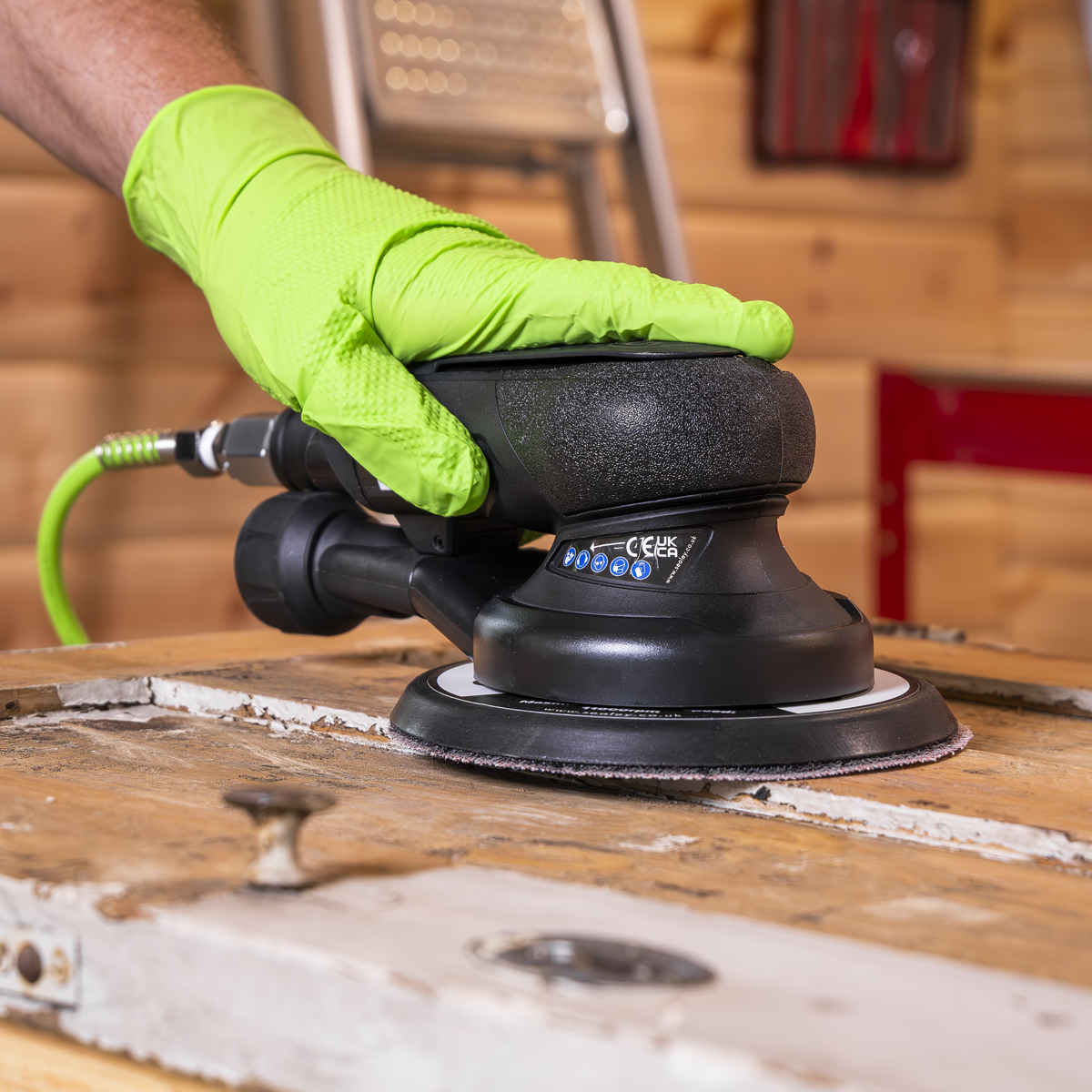Sealey SA801 Air Palm Orbital Sander Ø150mm Dust-Free - additional view 9