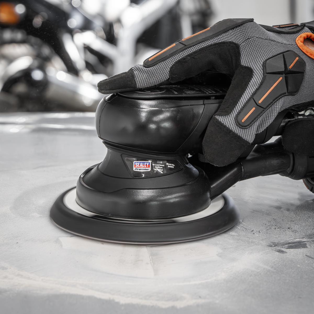 Sealey SA803 Air Palm Orbital Sander Ø150mm Dust-Free - additional view 8