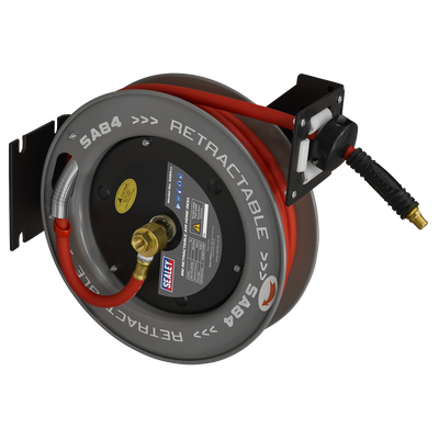 Sealey SA84 8m Retractable Rubber Air Hose with Steel Reel 10mm ID