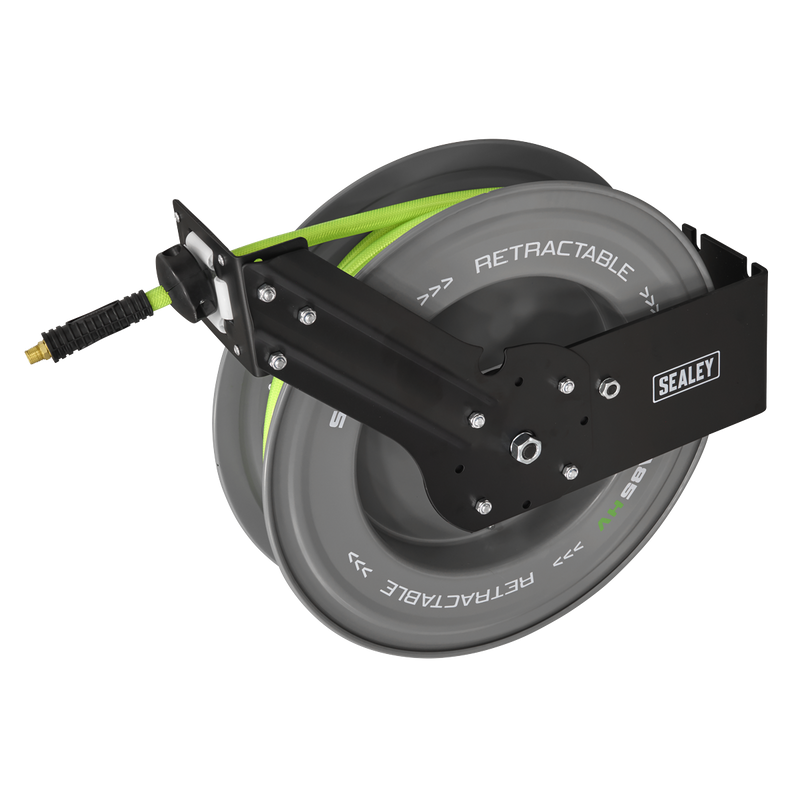 Sealey SA85HV 20m Retractable High-Visibility PVC Air Hose with Steel Reel 10mm ID - additional view 2
