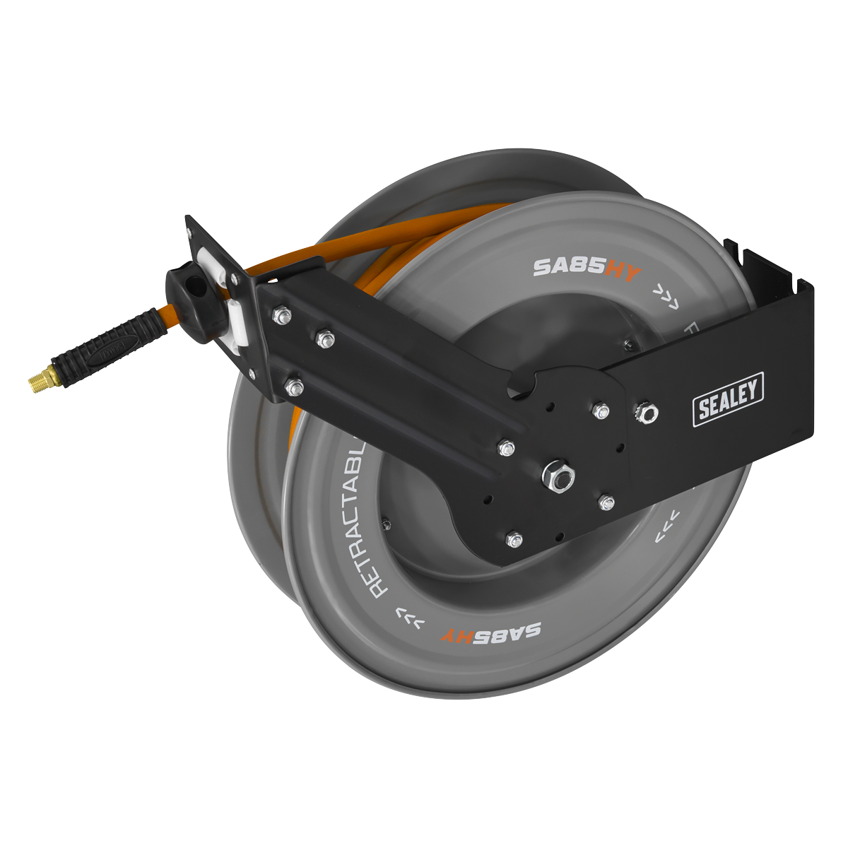 Sealey SA85HY 20m Retractable High-Visibility Hybrid Air Hose with Steel Reel 10mm ID - additional view 3