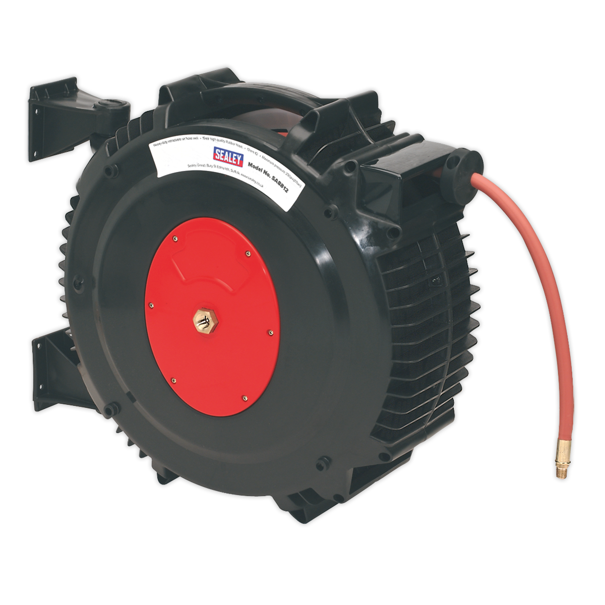 Sealey SA8812 15m Retractable Rubber Air Hose Reel 13mm ID