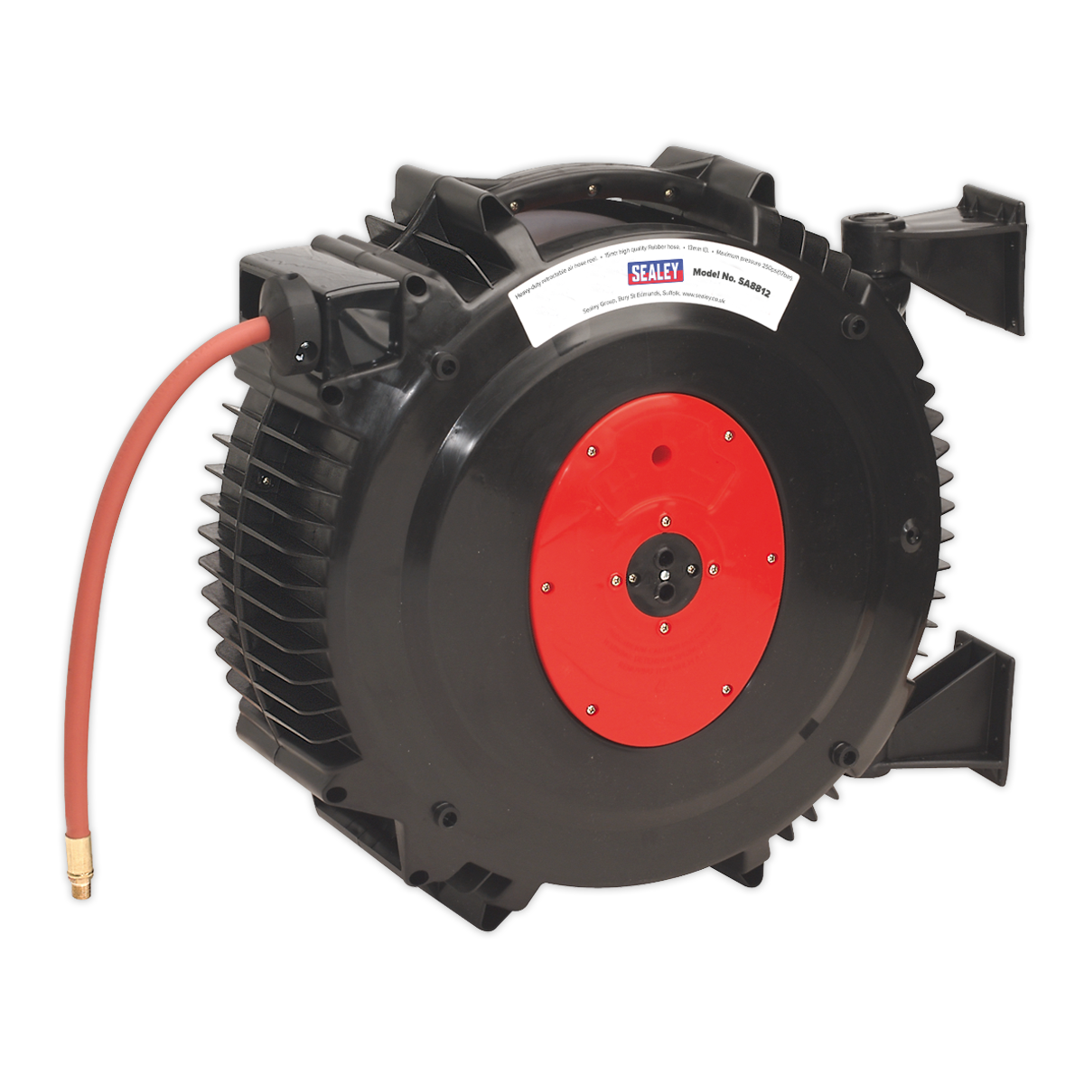 Sealey SA8812 15m Retractable Rubber Air Hose Reel 13mm ID - additional view 2