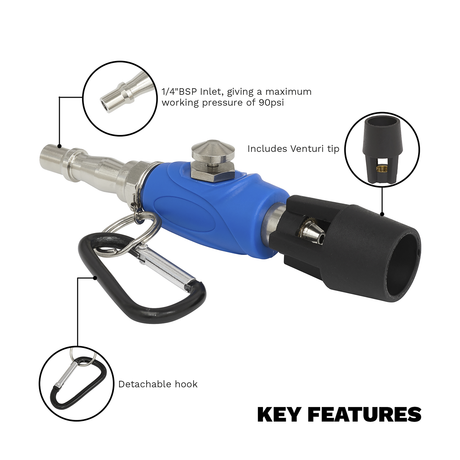 Sealey SA904 Mini Air Blow Gun with Venturi Tip - additional view 2