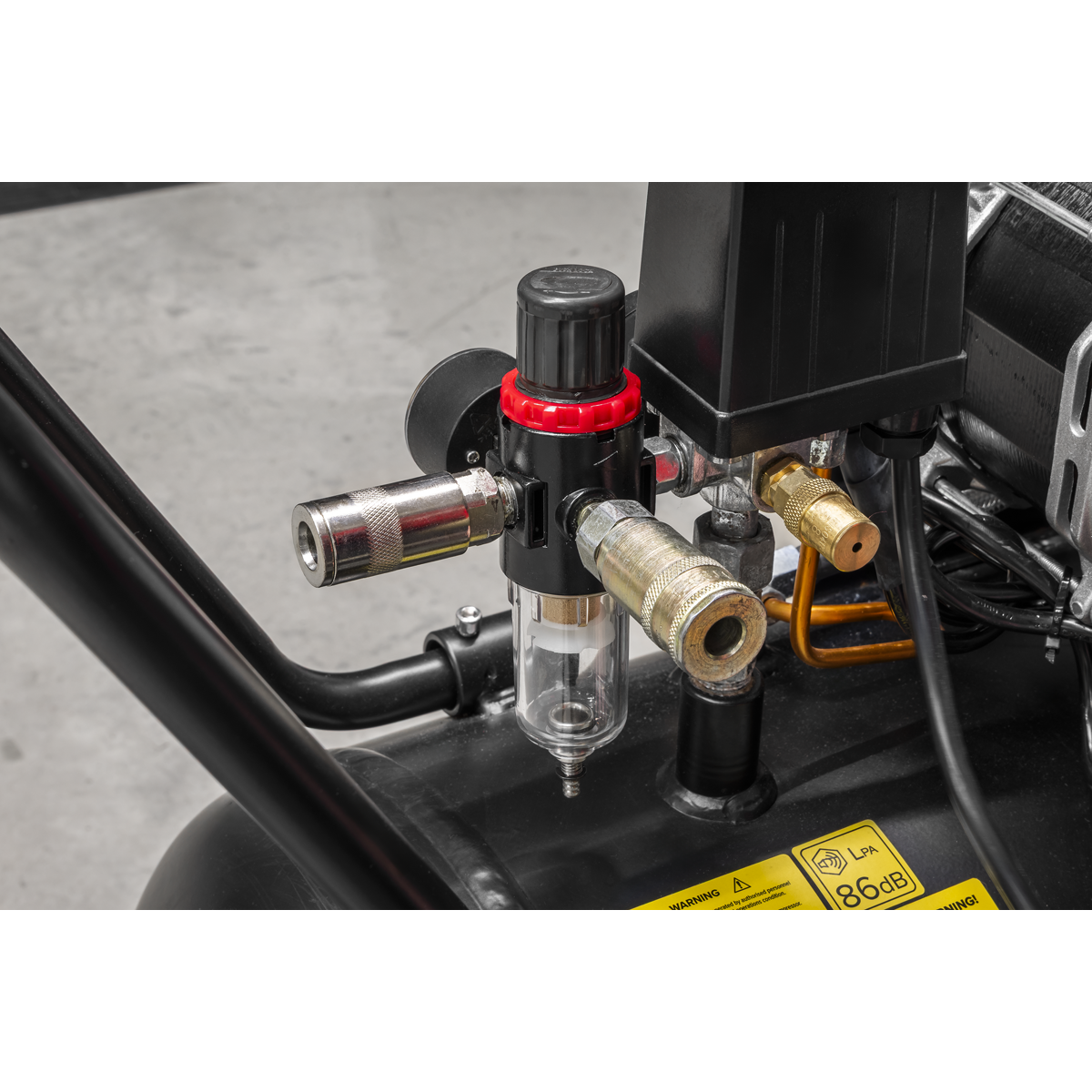 Sealey SAC10001S 100L Oil Free Low Noise Direct Drive Air Compressor 2 x 2hp - additional view 3