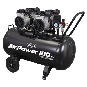 Sealey SAC10001S 100L Oil Free Low Noise Direct Drive Air Compressor 2 x 2hp - additional view 10