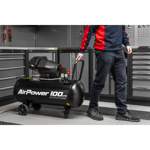 Sealey SAC10002 Air Compressor 100L V-Twin Oil Free Direct Drive 3hp - additional view 5