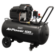 Sealey SAC10002 Air Compressor 100L V-Twin Oil Free Direct Drive 3hp