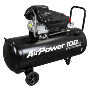 Sealey SAC10030VA 100L V-Twin Direct Drive Air Compressor 3hp