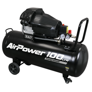 Sealey SAC10030VA 100L V-Twin Direct Drive Air Compressor 3hp - additional view 2