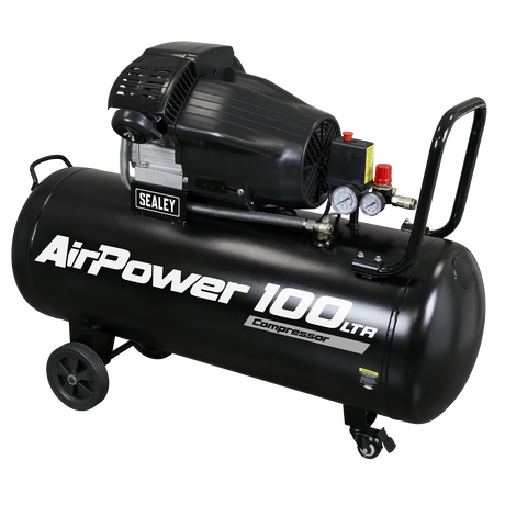 Sealey SAC10030VA 100L V-Twin Direct Drive Air Compressor 3hp - additional view 2