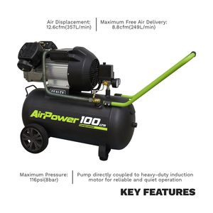 Sealey SAC10030VE 100L V-Twin Direct Drive Air Compressor 3hp - additional view 5