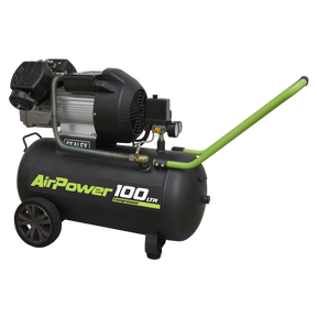 Sealey SAC10030VE 100L V-Twin Direct Drive Air Compressor 3hp