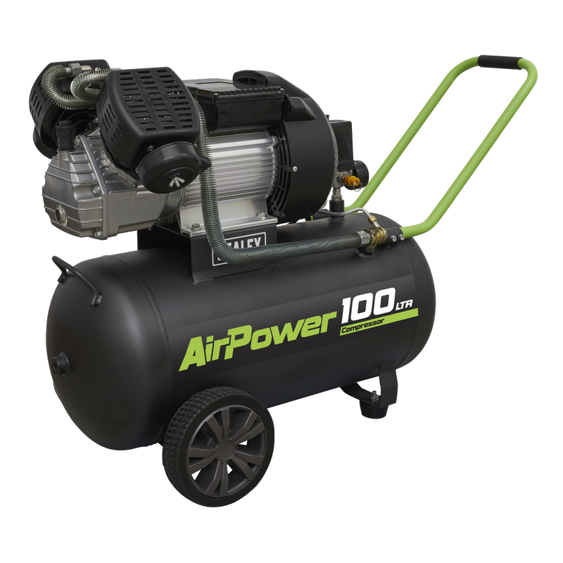 Sealey SAC10030VE 100L V-Twin Direct Drive Air Compressor 3hp - additional view 2