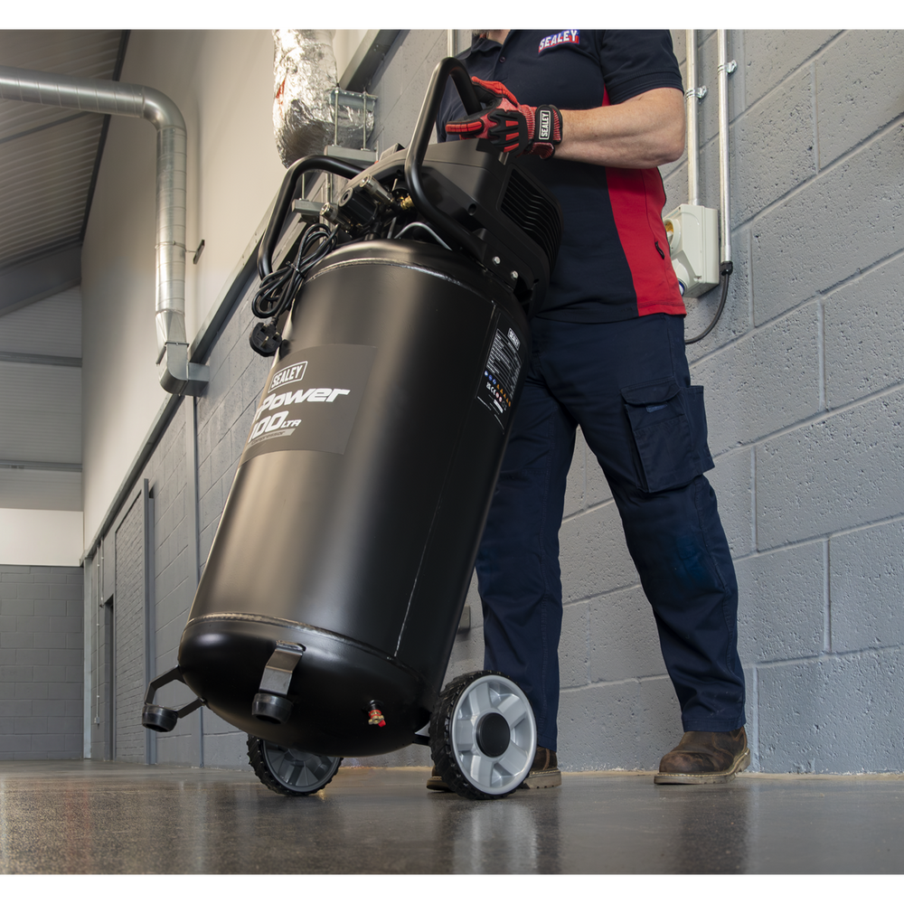 Sealey SAC100V 100L Oil Free Belt Drive Vertical Compressor 2.5hp - additional view 9