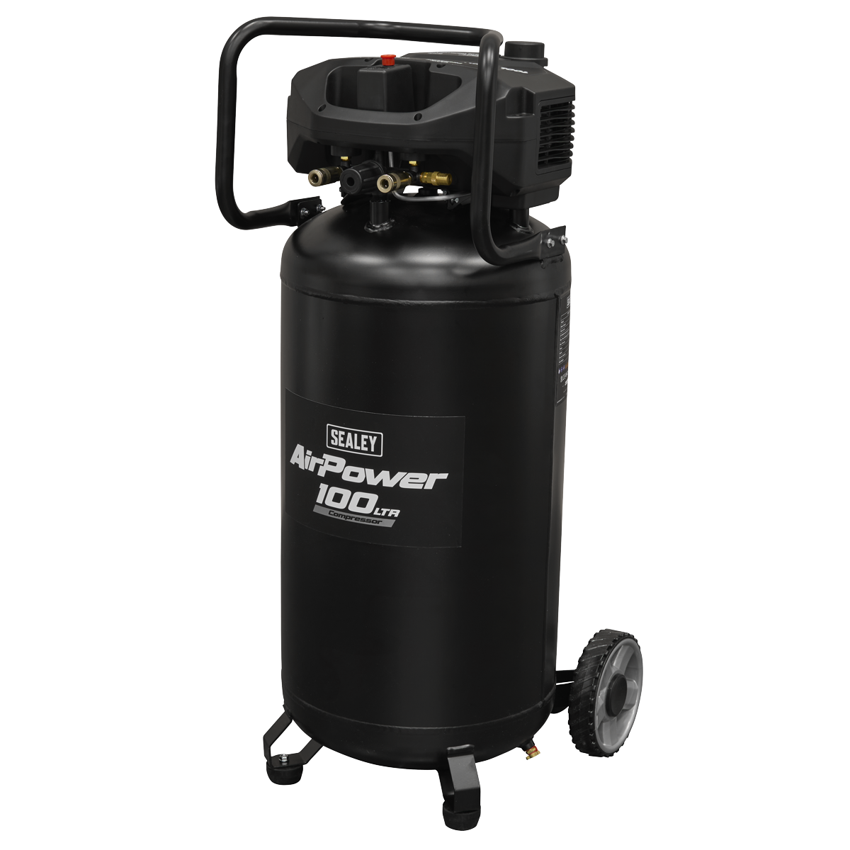 Sealey SAC100V 100L Oil Free Belt Drive Vertical Compressor 2.5hp