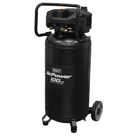 Sealey SAC100V 100L Oil Free Belt Drive Vertical Compressor 2.5hp