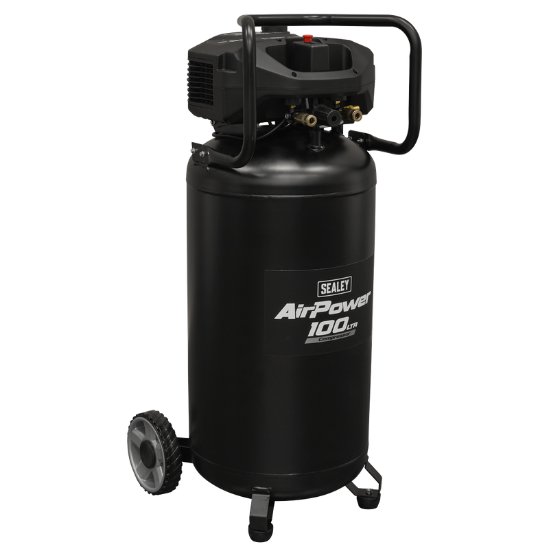 Sealey SAC100V 100L Oil Free Belt Drive Vertical Compressor 2.5hp - additional view 2