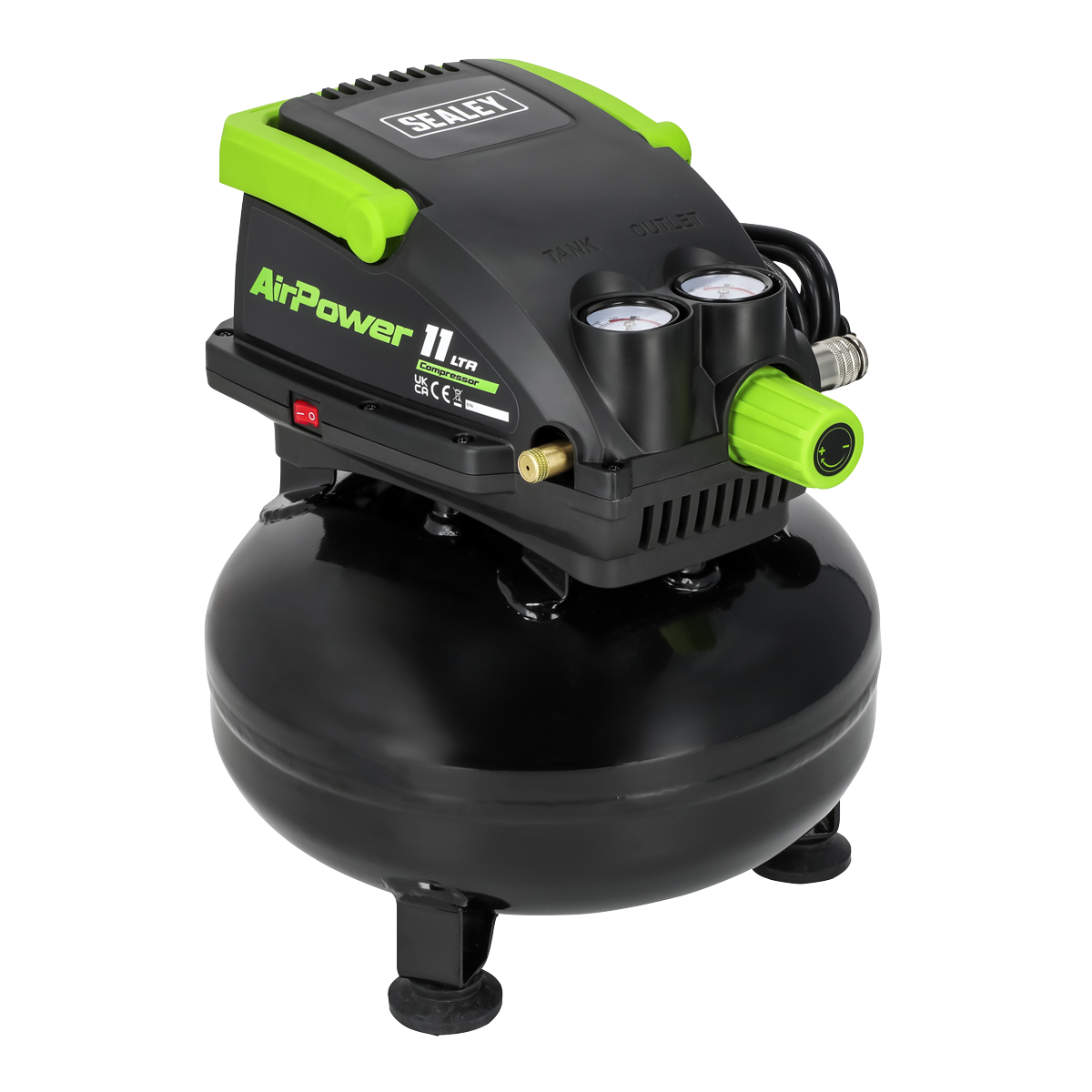 Sealey SAC1100 11L Oil Free Direct Drive Air Compressor 0.5hp