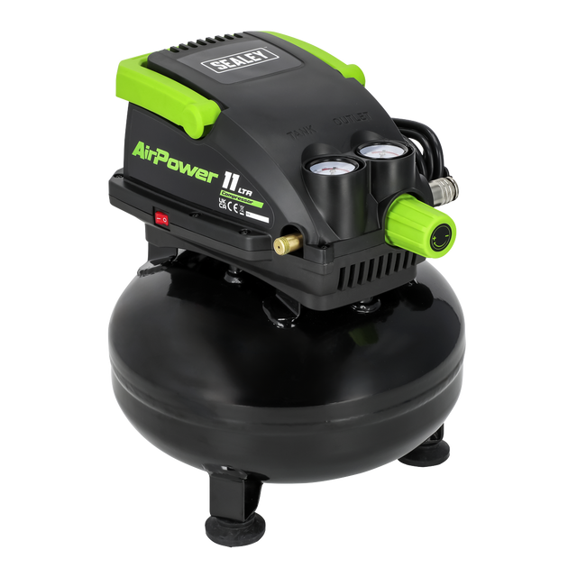 Sealey SAC1100 11L Oil Free Direct Drive Air Compressor 0.5hp