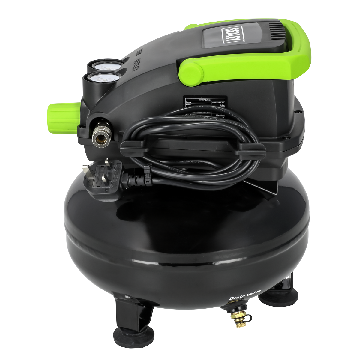 Sealey SAC1100 11L Oil Free Direct Drive Air Compressor 0.5hp - additional view 2