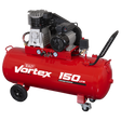 Sealey SAC1153B 150L Belt Drive Air Compressor with Cast Cylinders & Wheels 3.5hp