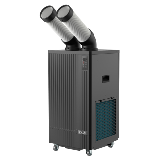 Sealey SAC12001 Industrial Spot Cooler Air Conditioner/Dehumidifier/Air Cooler 12,000Btu/hr (3.5kW)