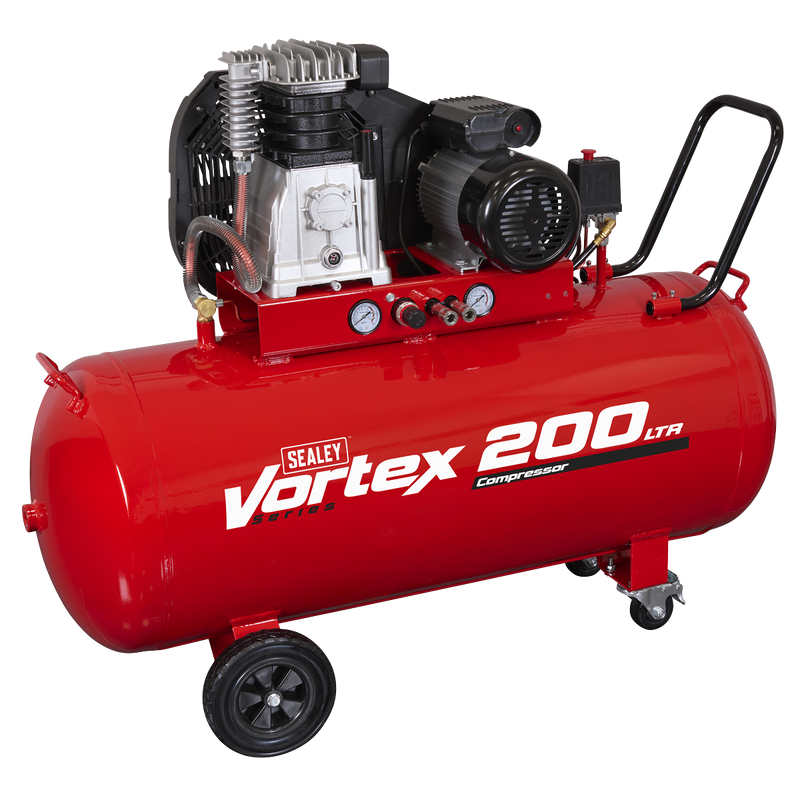 Sealey SAC1203B 200L Belt Drive Air Compressor with Cast Cylinders & Wheels 3.5hp - additional view 2