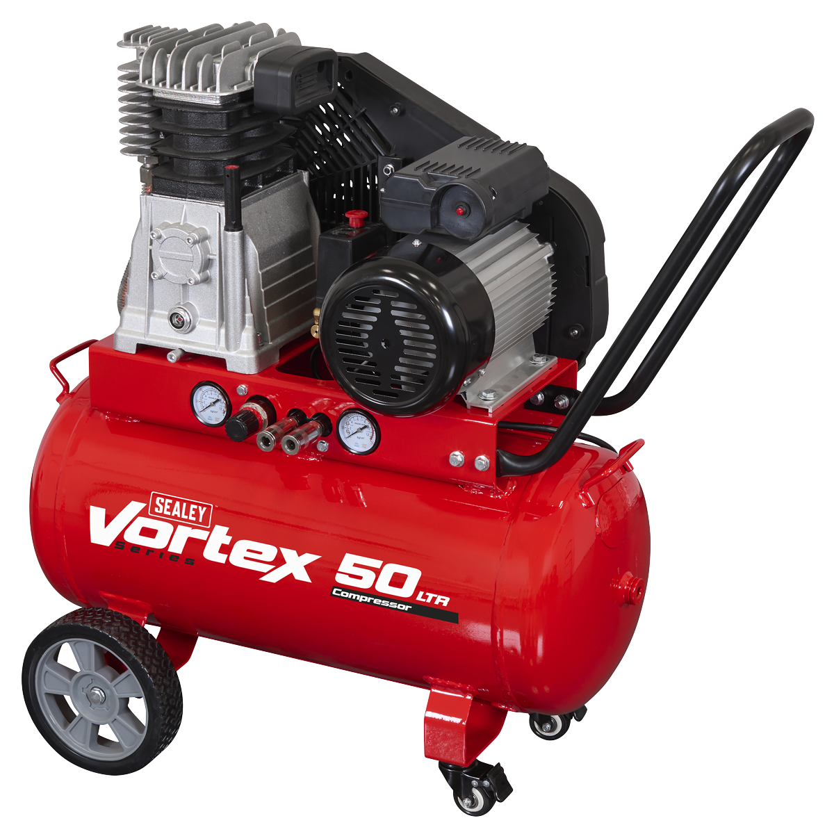 Sealey SAC1503B 50L Belt Drive Air Compressor with Cast Cylinders & Wheels 3.5hp