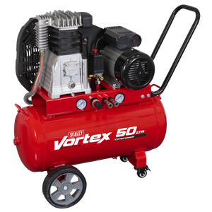 Sealey SAC1503B 50L Belt Drive Air Compressor with Cast Cylinders & Wheels 3.5hp - additional view 2