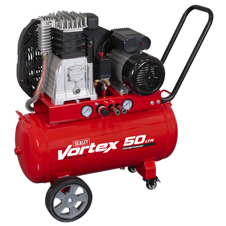 Sealey SAC1503B 50L Belt Drive Air Compressor with Cast Cylinders & Wheels 3.5hp - additional view 2