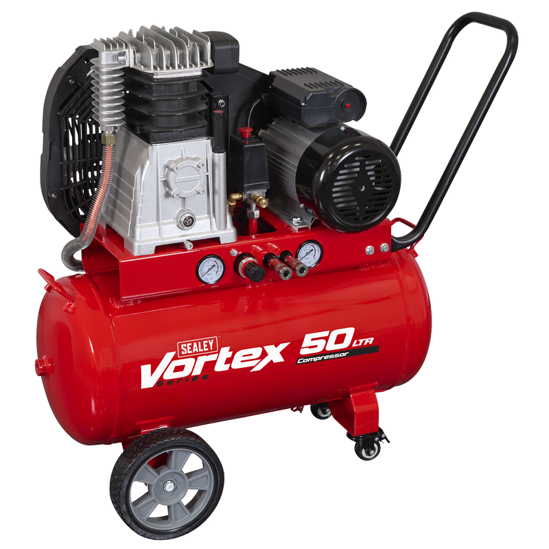 Sealey SAC1503B 50L Belt Drive Air Compressor with Cast Cylinders & Wheels 3.5hp - additional view 2