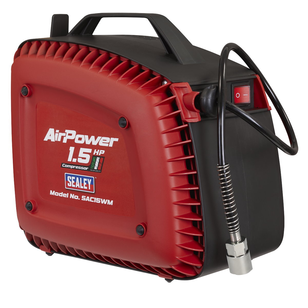 Sealey SAC15WM Wall Mounting Oil Free Air Compressor 1.5hp with 7m Retractable Hose Reel - additional view 5
