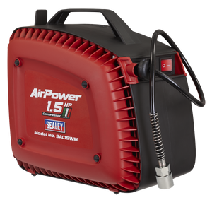 Sealey SAC15WM Wall Mounting Oil Free Air Compressor 1.5hp with 7m Retractable Hose Reel - additional view 5