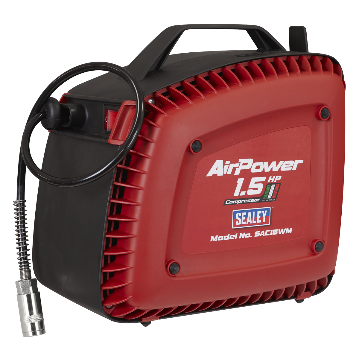 Sealey SAC15WM Wall Mounting Oil Free Air Compressor 1.5hp with 7m Retractable Hose Reel - additional view 13