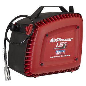 Sealey SAC15WM Wall Mounting Oil Free Air Compressor 1.5hp with 7m Retractable Hose Reel - additional view 13