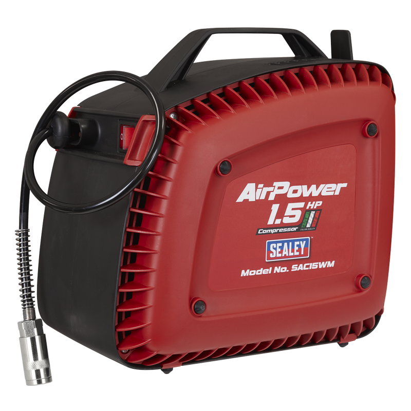 Sealey SAC15WM Wall Mounting Oil Free Air Compressor 1.5hp with 7m Retractable Hose Reel - additional view 13