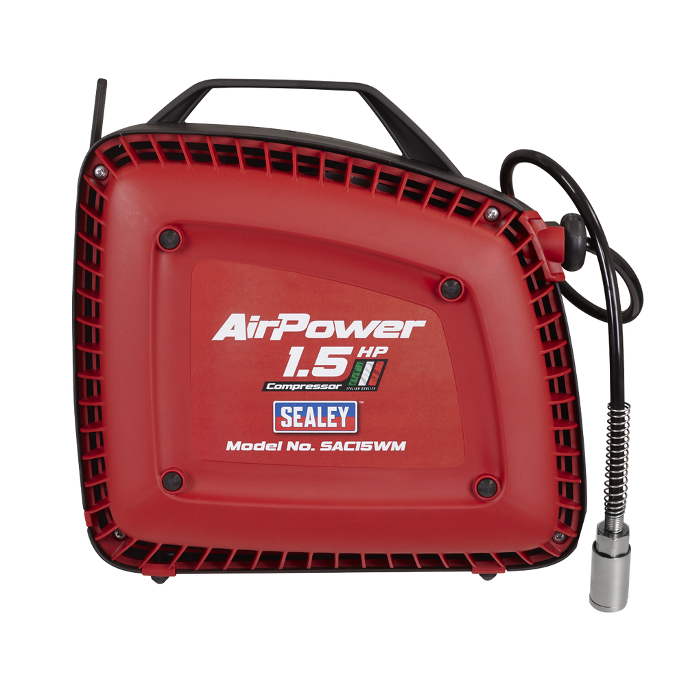 Sealey SAC15WM Wall Mounting Oil Free Air Compressor 1.5hp with 7m Retractable Hose Reel - additional view 7