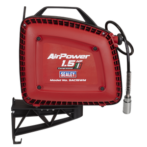 Sealey SAC15WM Wall Mounting Oil Free Air Compressor 1.5hp with 7m Retractable Hose Reel - additional view 3
