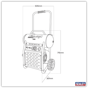 Sealey SAC1900 19L Oil Free Direct Drive Air Compressor 1.5hp - additional view 11