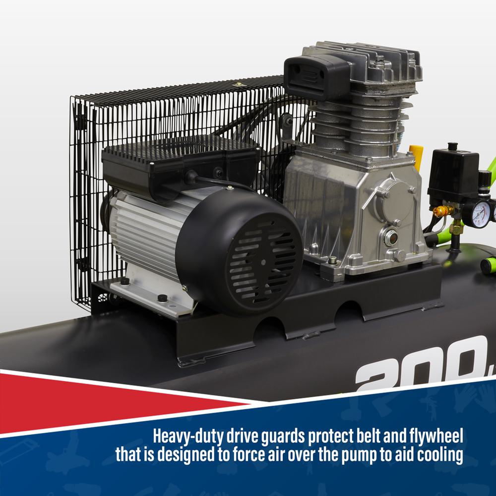 Sealey SAC20030B 200L Belt Drive Air Compressor 3hp - additional view 4