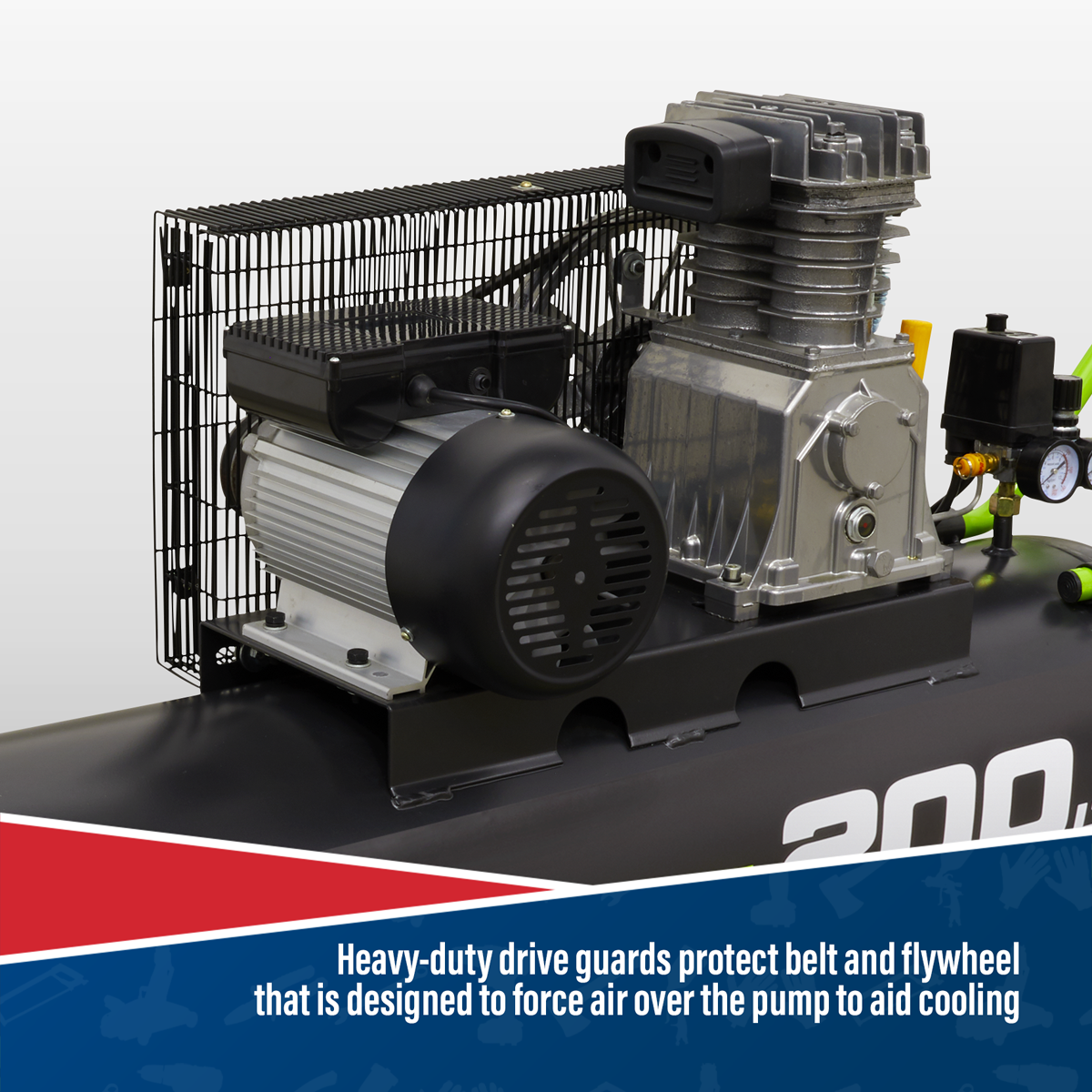 Sealey SAC20030B 200L Belt Drive Air Compressor 3hp - additional view 4